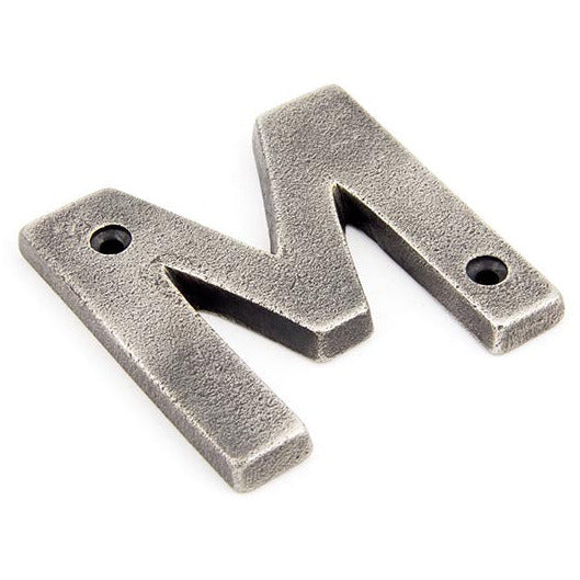 From The Anvil - Letter M - Antique Pewter - 83803M - Choice Handles