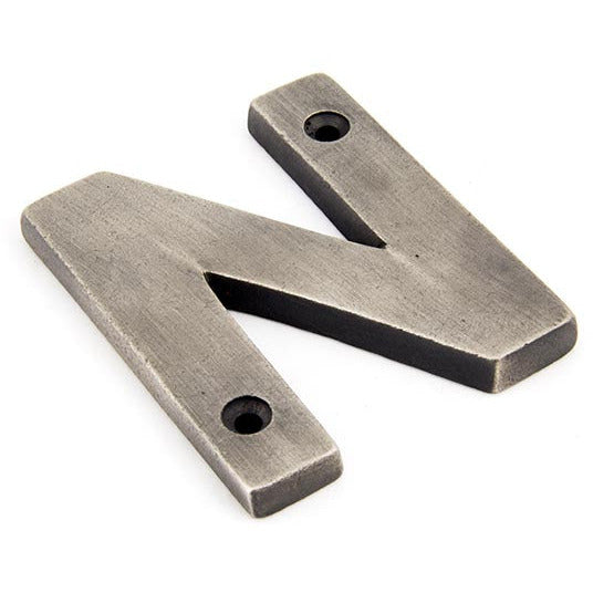 From The Anvil - Letter N - Antique Pewter - 83803N - Choice Handles