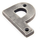 From The Anvil - Letter P - Antique Pewter - 83803P - Choice Handles
