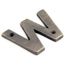 From The Anvil - Letter W - Antique Pewter - 83803W - Choice Handles