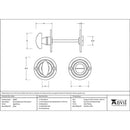 From The Anvil - Round Bathroom Thumbturn - Aged Brass - 83804 - Choice Handles