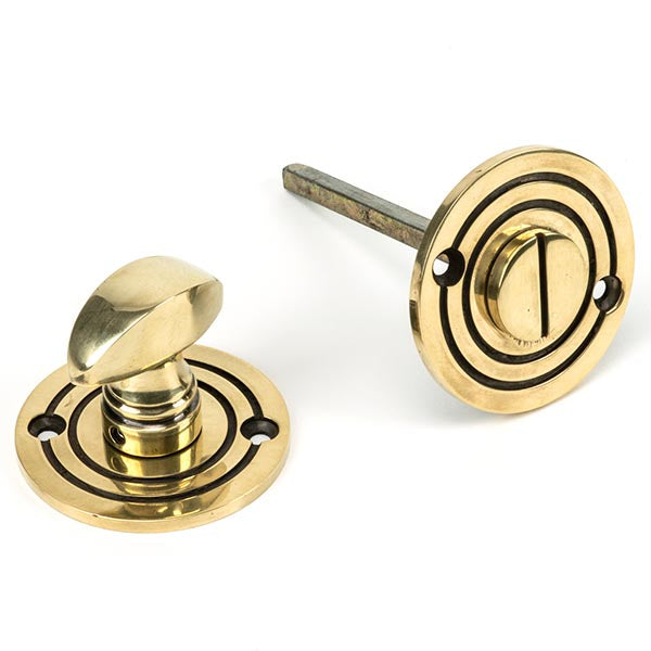 From The Anvil - Round Bathroom Thumbturn - Aged Brass - 83804 - Choice Handles