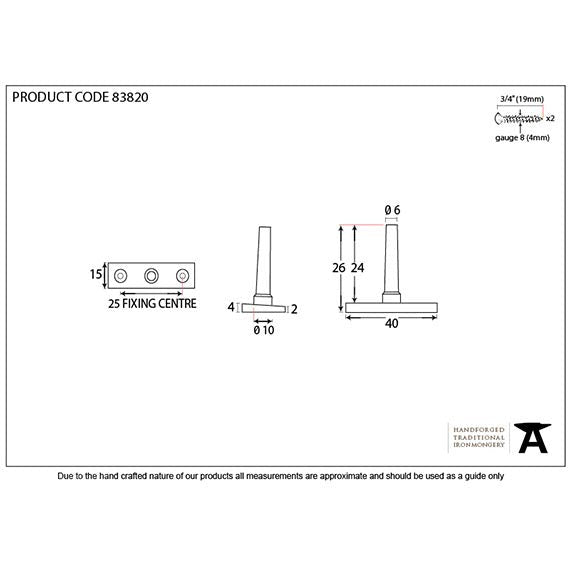 From The Anvil - EJMA Pin - Polished Brass - 83820 - Choice Handles