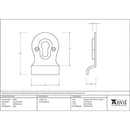 From The Anvil - Euro Door Pull - Polished Brass - 83827 - Choice Handles