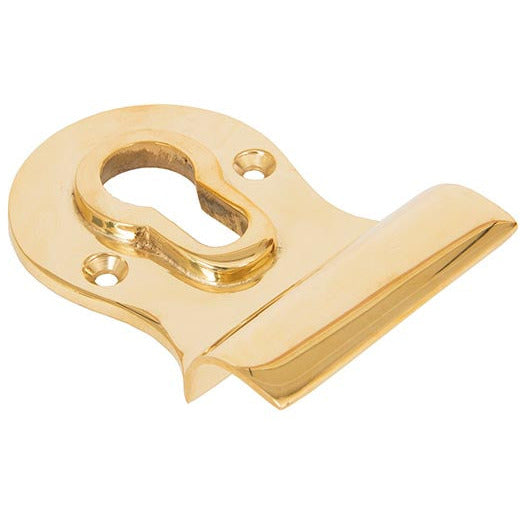 From The Anvil - Euro Door Pull - Polished Brass - 83827 - Choice Handles
