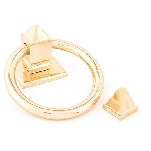 From The Anvil - Ring Door Knocker - Polished Brass - 83836 - Choice Handles