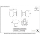 From The Anvil - Bun Mortice/Rim Knob Set - Ebony - 83838 - Choice Handles