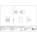 From The Anvil - Mushroom Mortice/Rim Knob Set - Polished Nickel - 83839 - Choice Handles