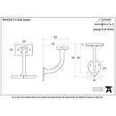 3" Handrail Bracket - Black - 83842 - Choice Handles