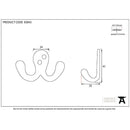 From The Anvil - Double Robe Hooks - Black - 83843 - Choice Handles