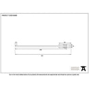 From The Anvil - 8" Roller Arm Stay - Black - 83848 - Choice Handles