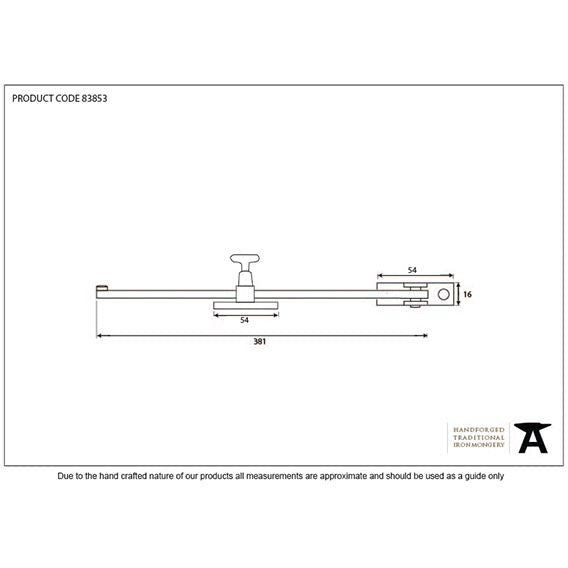 From The Anvil - 15" Sliding Stay - Black - 83853 - Choice Handles