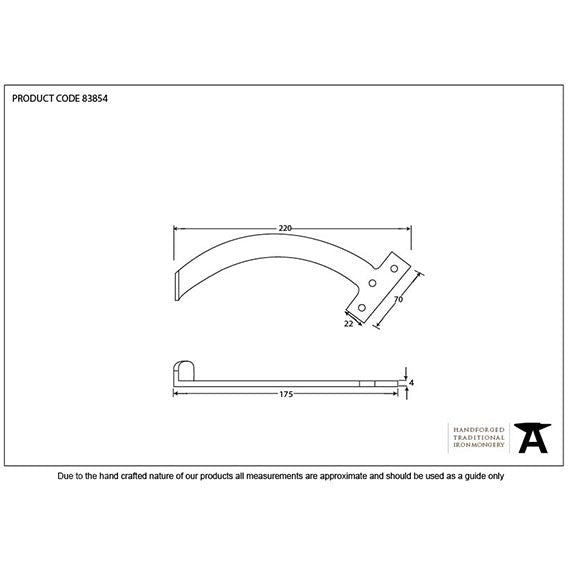 From The Anvil - 8.5" Quadrant Stay (Pair) - Black - 83854 - Choice Handles