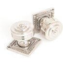 From The Anvil - Tewkesbury Square Mortice Knob Set - Polished Nickel - 83859 - Choice Handles