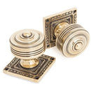From The Anvil - Tewkesbury Square Mortice Knob Set - Aged Brass - 83860 - Choice Handles