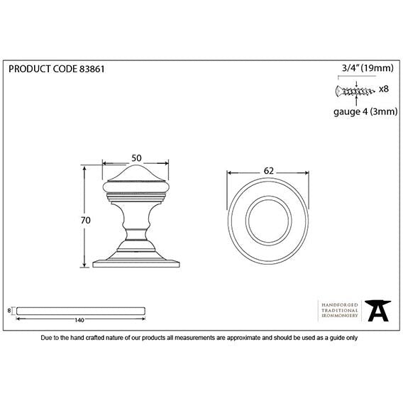 From The Anvil - Brockworth Mortice Knob Set - Polished Nickel - 83861 - Choice Handles