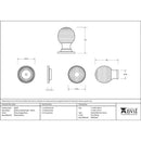 From The Anvil - Beehive Cabinet Knob 38mm - Ebony - 83872 - Choice Handles