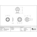 From The Anvil - Beehive Cabinet Knob 35mm - Rosewood - 83873 - Choice Handles