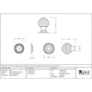 From The Anvil - Beehive Cabinet Knob 35mm - Rosewood - 83875 - Choice Handles