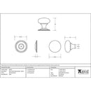 From The Anvil - Mushroom Cabinet Knob 38mm - Polished Nickel - 83878 - Choice Handles