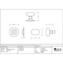 From The Anvil - Oval Cabinet Knob 40mm - Polished Nickel - 83880 - Choice Handles