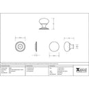 From The Anvil - Mushroom Cabinet Knob 32mm - Polished Nickel - 83884 - Choice Handles