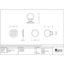 From The Anvil - Ball Cabinet Knob 31mm - Polished Brass - 83887 - Choice Handles