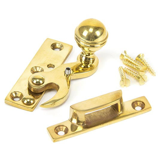 From The Anvil - Prestbury Sash Hook Fastener - Polished Brass - 83889 - Choice Handles
