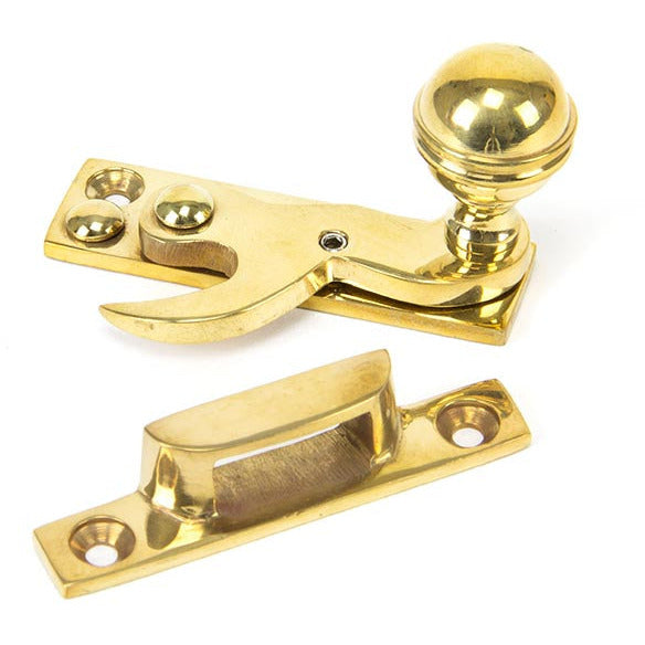 From The Anvil - Prestbury Sash Hook Fastener - Polished Brass - 83889 - Choice Handles