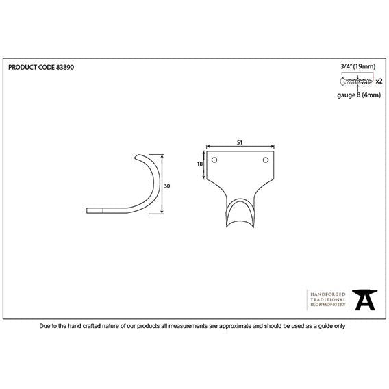 From The Anvil - Sash Lift - Black - 83890 - Choice Handles