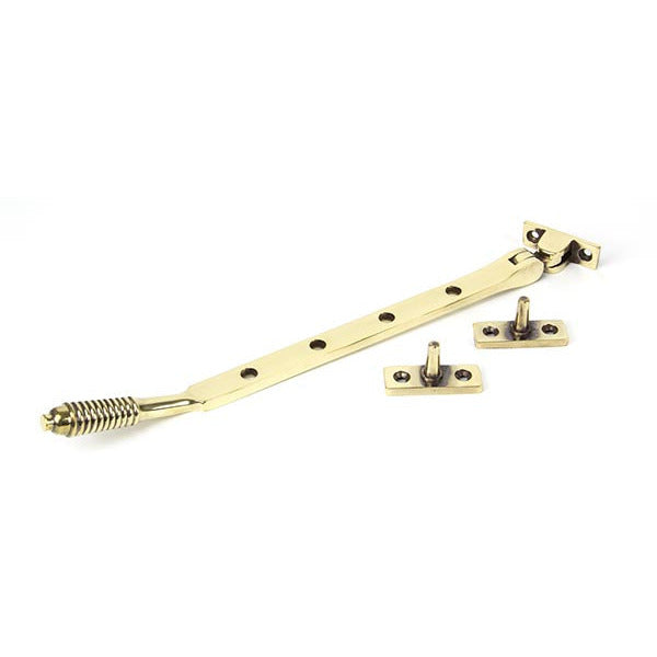 From The Anvil - 10" Reeded Stay - Aged Brass - 83901 - Choice Handles