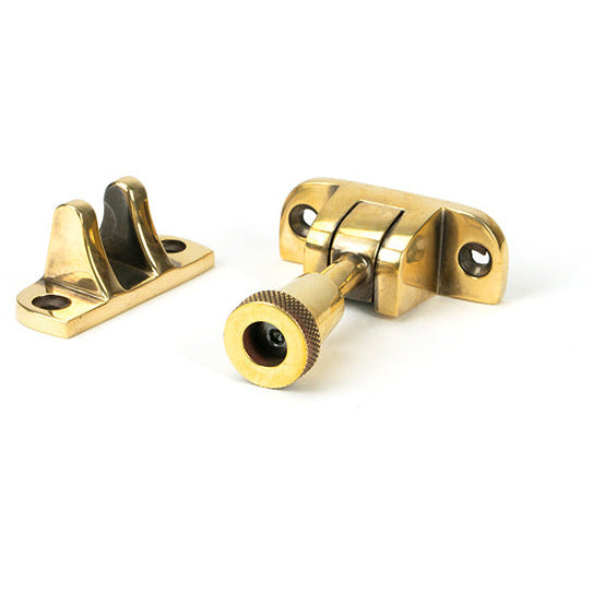 From The Anvil - Brompton Brighton Fastener (Radiused) - Aged Brass - 83930 - Choice Handles