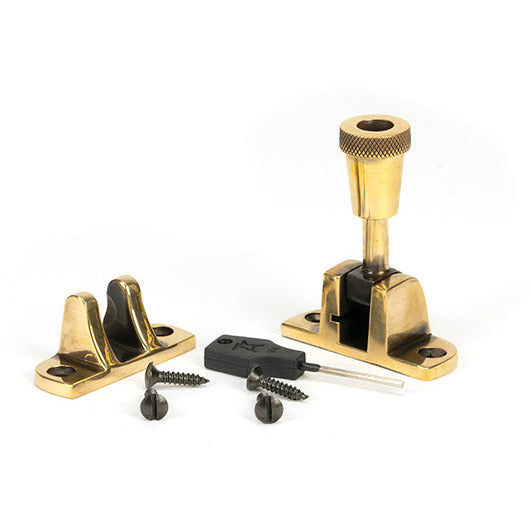 From The Anvil - Brompton Brighton Fastener (Radiused) - Aged Brass - 83930 - Choice Handles