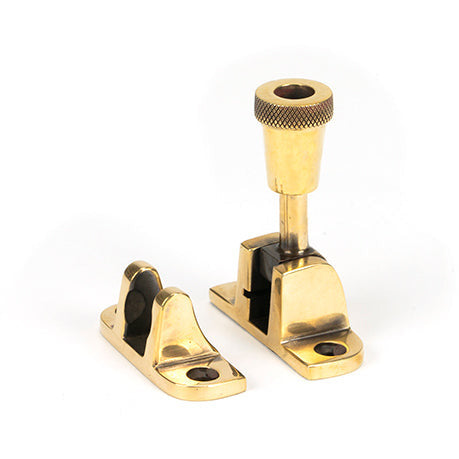 From The Anvil - Brompton Brighton Fastener (Radiused) - Aged Brass - 83930 - Choice Handles