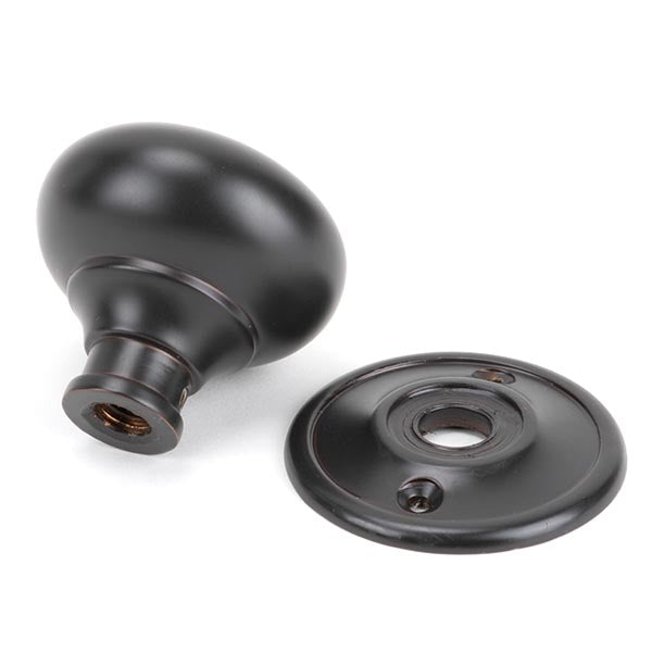 From The Anvil - Mushroom Mortice/Rim Knob Set - Aged Bronze - 83944 - Choice Handles