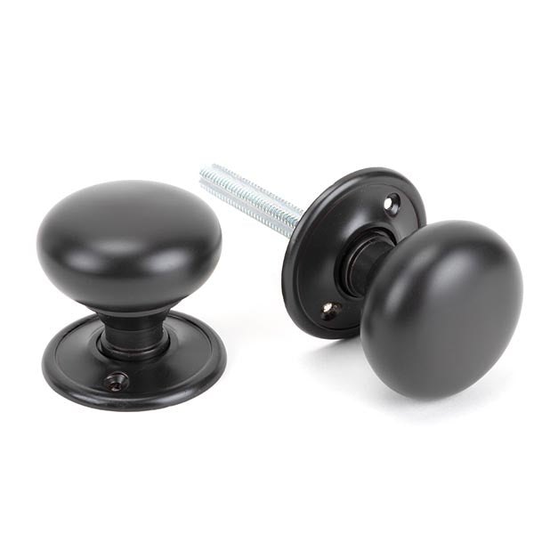 From The Anvil - Mushroom Mortice/Rim Knob Set - Aged Bronze - 83944 - Choice Handles