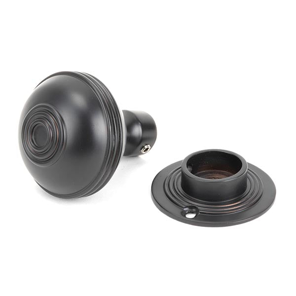 From The Anvil - 50mm Prestbury Mortice/Rim Knob Set - Aged Bronze - 83945 - Choice Handles