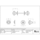 From The Anvil - 50mm Prestbury Mortice/Rim Knob Set - Aged Bronze - 83945 - Choice Handles