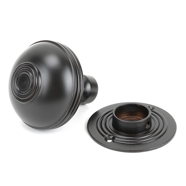 From The Anvil - 63mm Prestbury Mortice/Rim Knob Set - Aged Bronze - 83946 - Choice Handles
