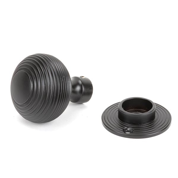 From The Anvil - Heavy Beehive Mortice/Rim Knob Set - Aged Bronze - 83947 - Choice Handles