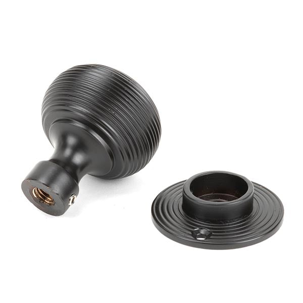 From The Anvil - Heavy Beehive Mortice/Rim Knob Set - Aged Bronze - 83947 - Choice Handles