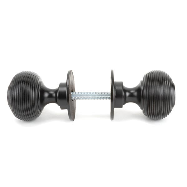From The Anvil - Heavy Beehive Mortice/Rim Knob Set - Aged Bronze - 83947 - Choice Handles