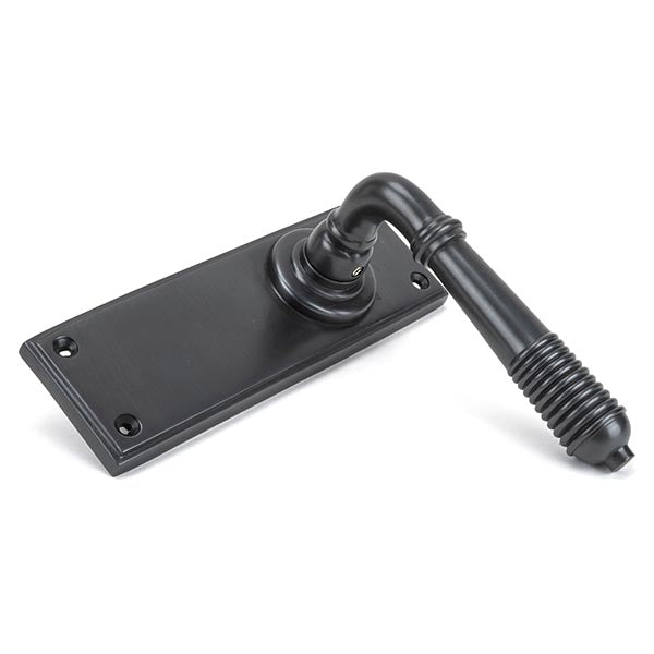 From The Anvil - Reeded Lever Latch Set - Aged Bronze - 83954 - Choice Handles