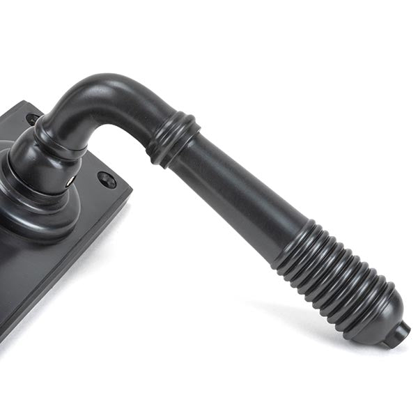 From The Anvil - Reeded Lever Latch Set - Aged Bronze - 83954 - Choice Handles