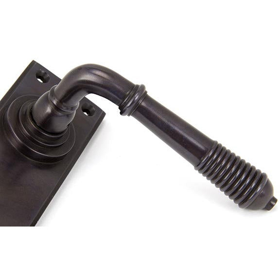 From The Anvil - Reeded Lever Bathroom Set - Aged Bronze - 83955 - Choice Handles