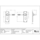 From The Anvil - Reeded Lever Euro Lock Set - Aged Bronze - 83956 - Choice Handles