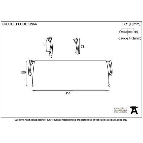 From The Anvil - Large Letter Plate Cover - Aged Bronze - 83964 - Choice Handles