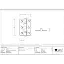 From The Anvil - 3" Ball Bearing Butt Hinge (pair) ss - Aged Bronze - 83976 - Choice Handles