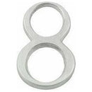 Jedo 60mm Satin Chrome Pinfix Numeral 8" - JSC-8 - Choice Handles