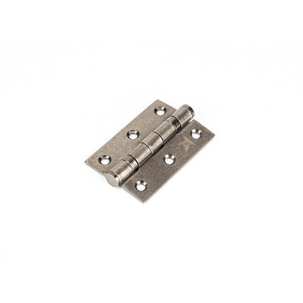 From The Anvil - 3" Ball Bearing Butt Hinge (Pair) ss - Pewter Patina - 90026 - Choice Handles